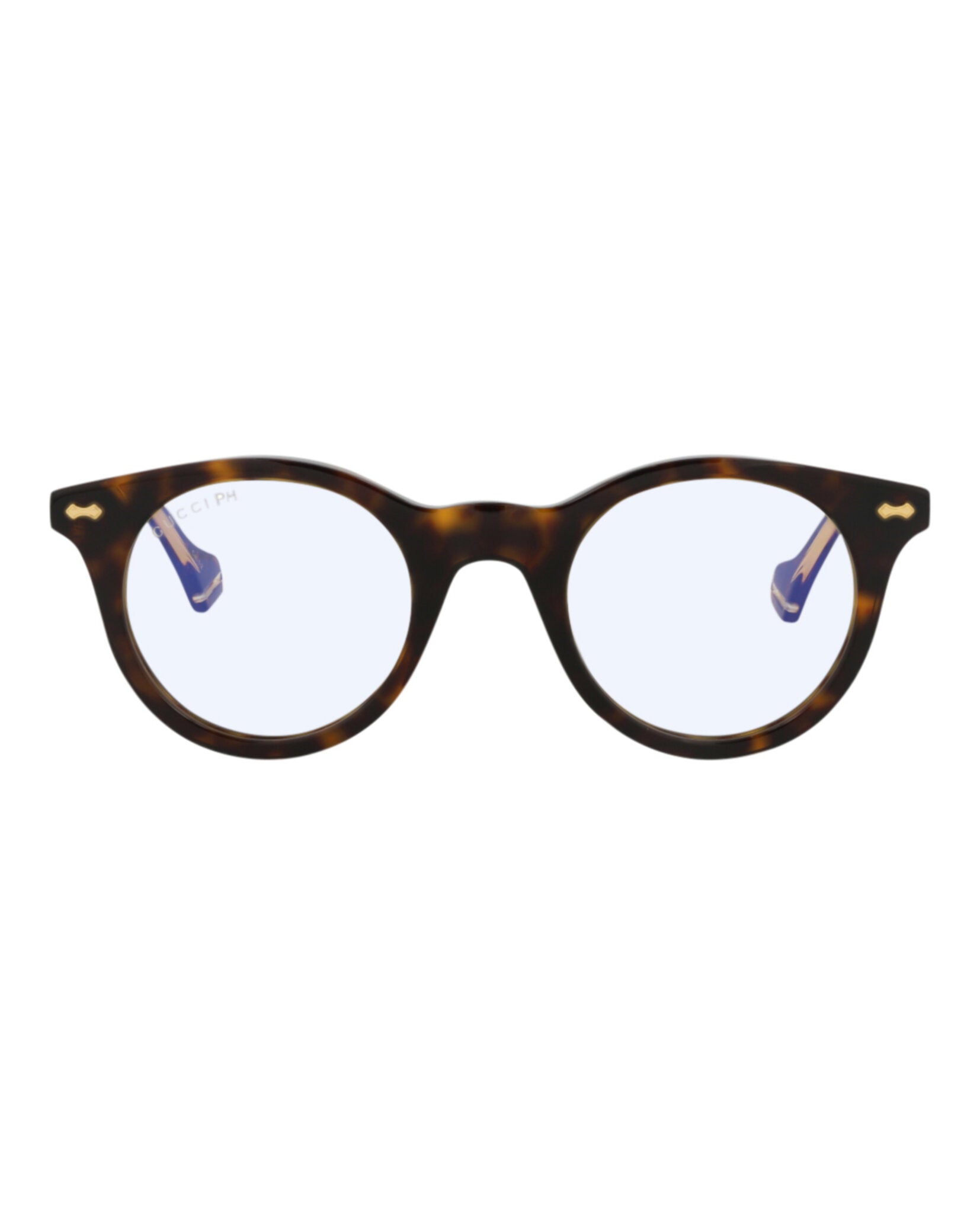 Gucci Mens Round/Oval Havana Havana Yellow Fashion Designer Eyewear