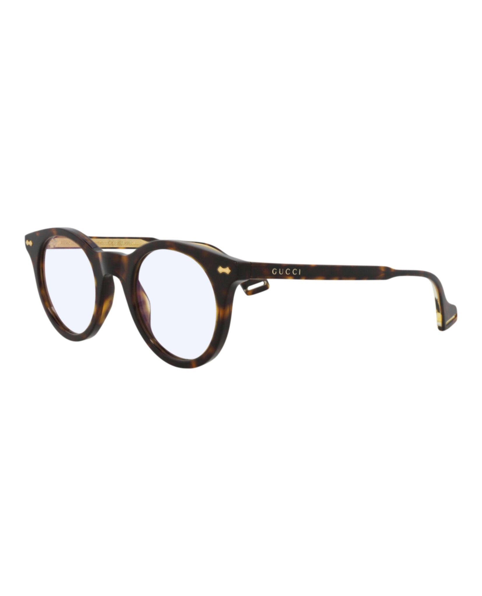Gucci Mens Round/Oval Havana Havana Yellow Fashion Designer Eyewear