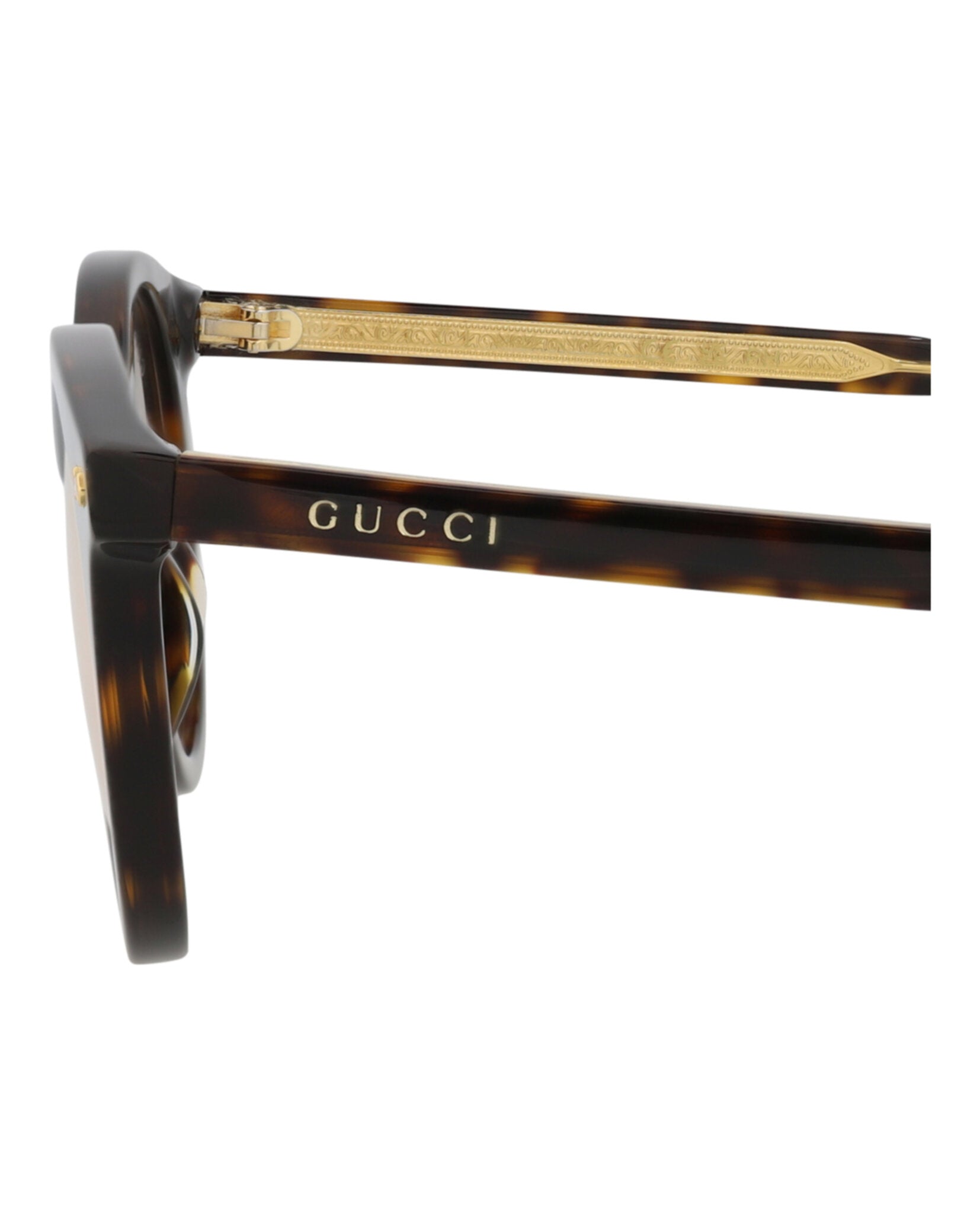 Gucci Mens Round/Oval Havana Havana Yellow Fashion Designer Eyewear