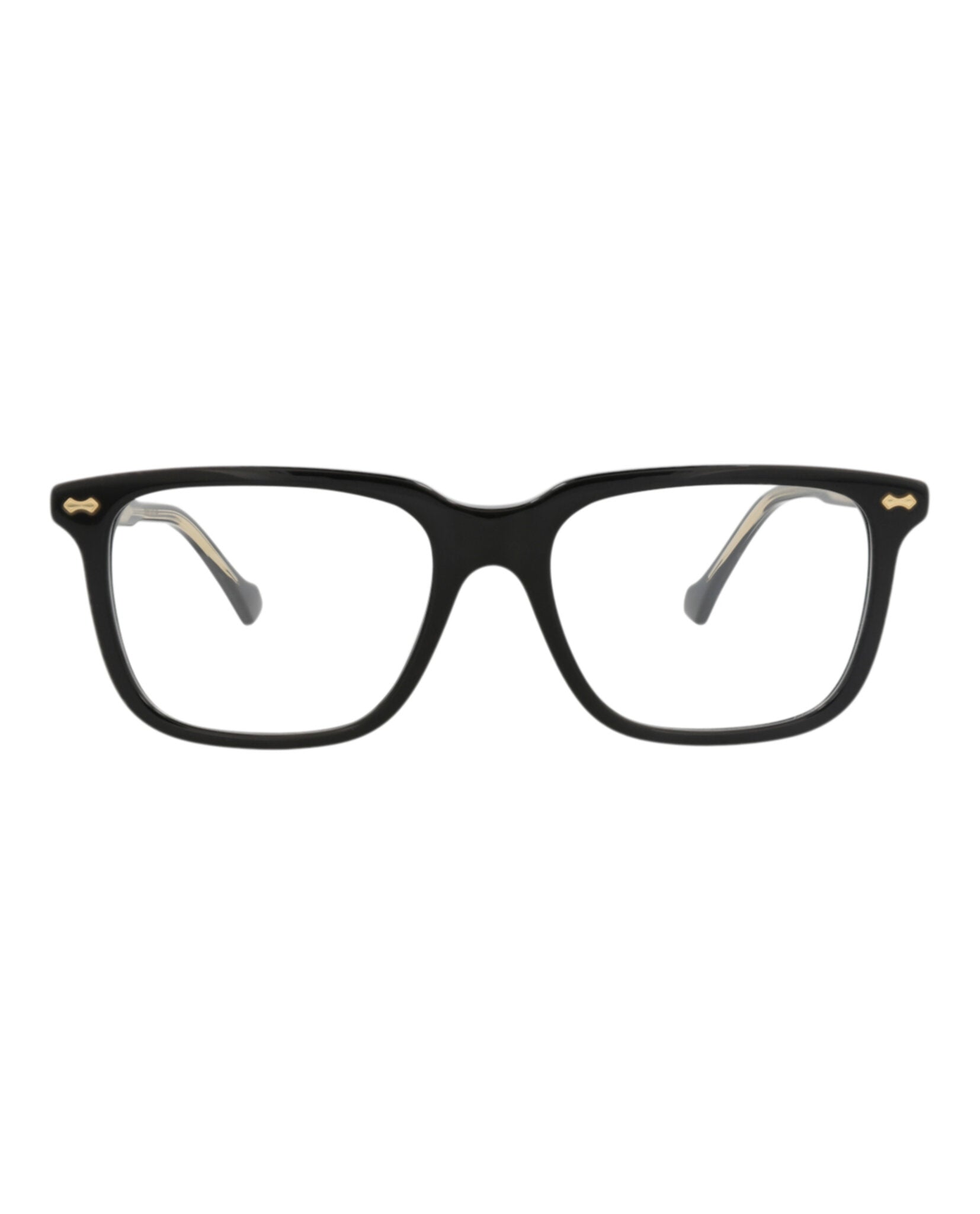 Gucci Mens Square/Rectangle Black Black Transparent Fashion Designer Eyewear