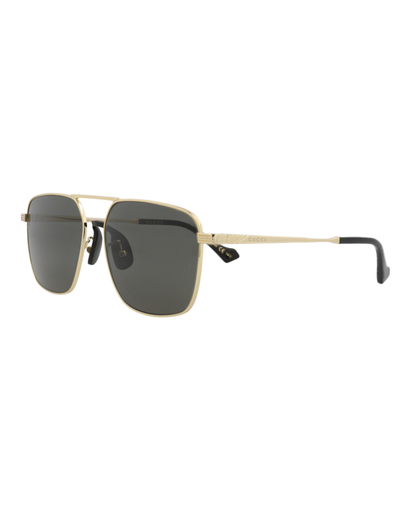 Gucci Mens Aviator Gold Gold Grey Fashion Designer Eyewear – Bluefly