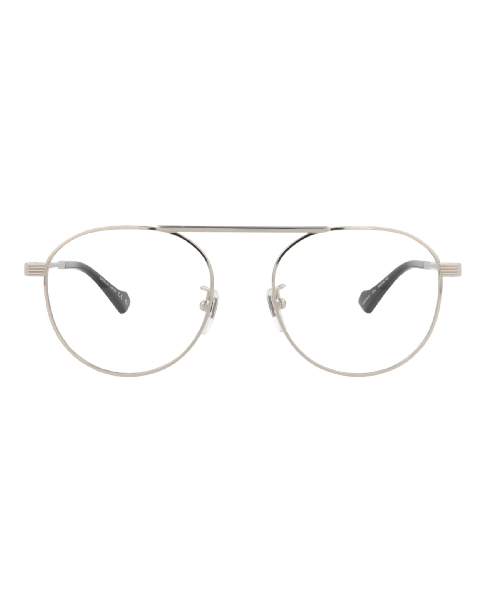 Gucci Mens Round/Oval Silver Silver Transparent Fashion Designer Eyewear