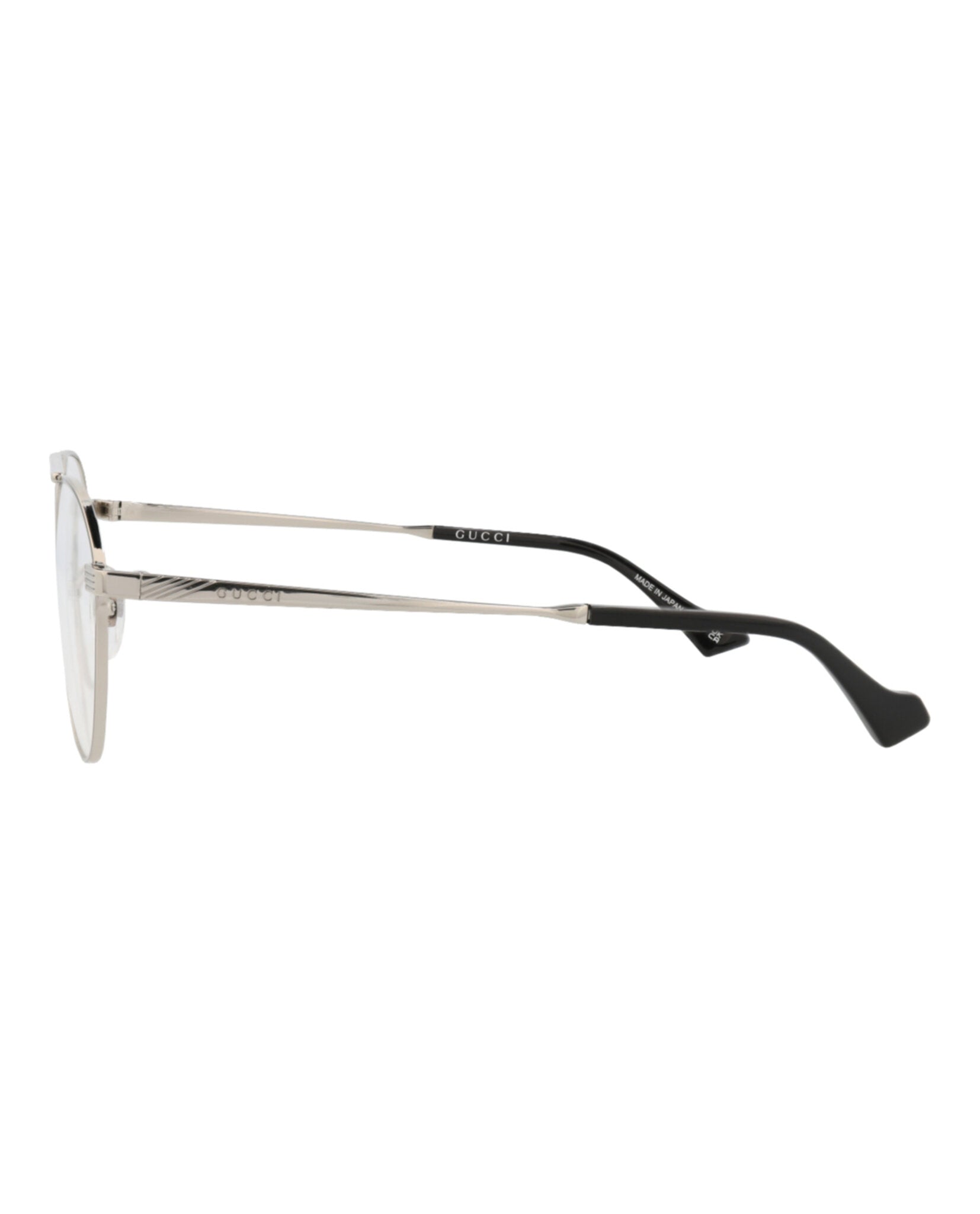 Gucci Mens Round/Oval Silver Silver Transparent Fashion Designer Eyewear