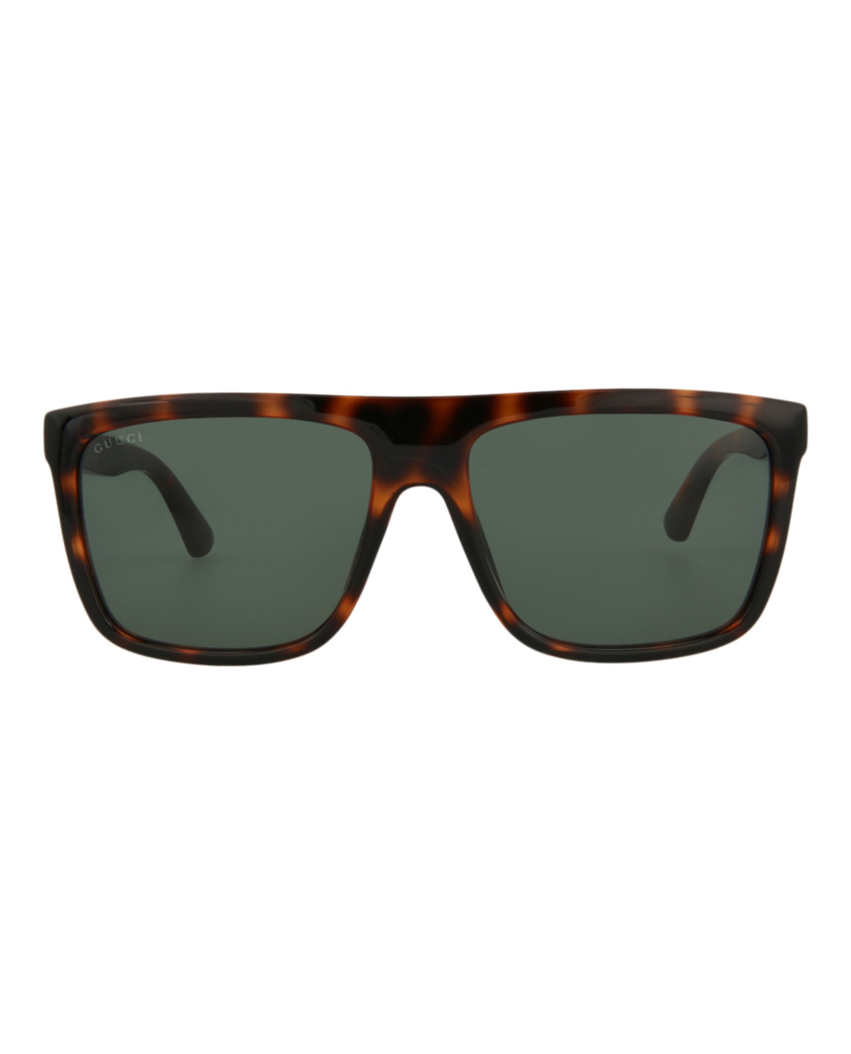 Gucci Mens Square/Rectangle Havana Havana Green Fashion Designer Eyewear