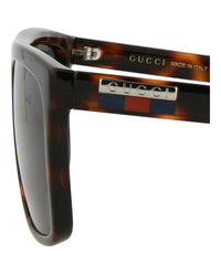 Gucci Mens Square/Rectangle Havana Havana Green Fashion Designer Eyewear