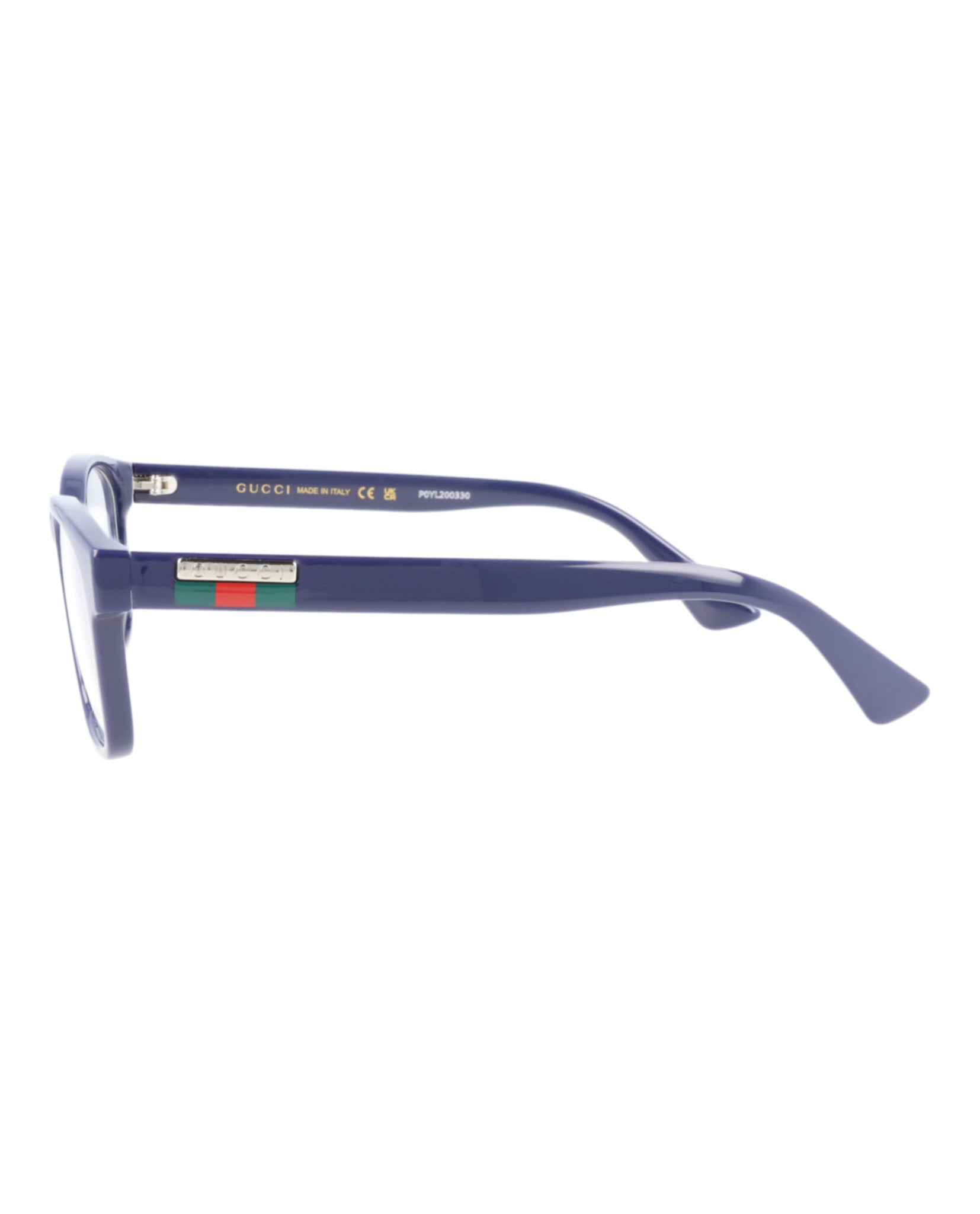 Gucci Gucci Mens Square/Rectangle Blue Blue Transparent Fashion Designer Eyewear