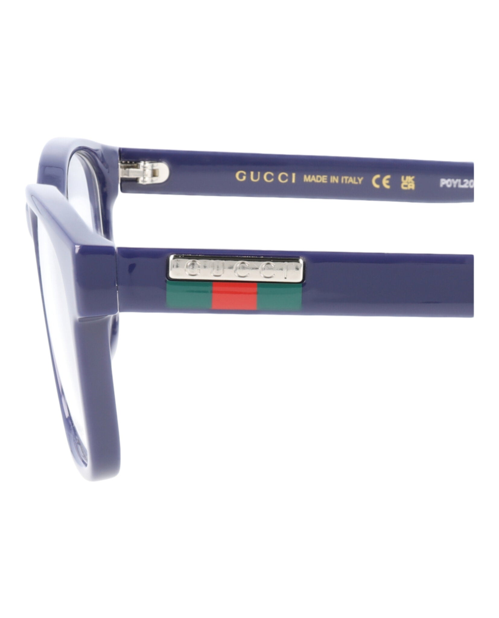 Gucci Gucci Mens Square/Rectangle Blue Blue Transparent Fashion Designer Eyewear