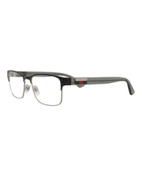 Gucci Gucci Mens Square/Rectangle Silver Grey Transparent Fashion Designer Eyewear