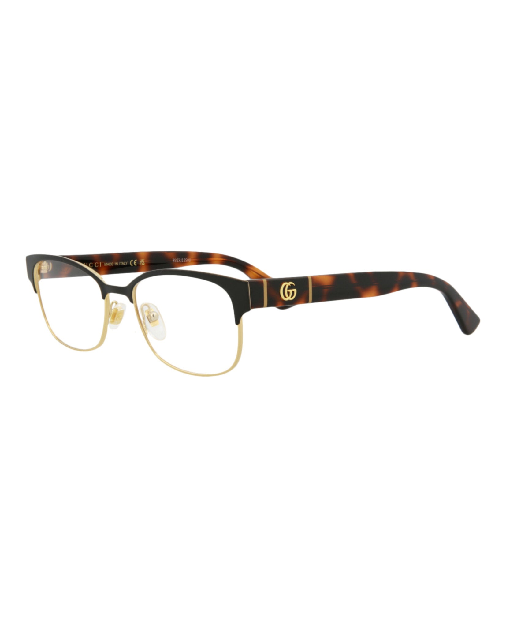 Gucci Gucci Womens Square/Rectangle Black Havana Transparent Fashion Designer Eyewear
