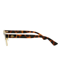 Gucci Gucci Womens Square/Rectangle Black Havana Transparent Fashion Designer Eyewear