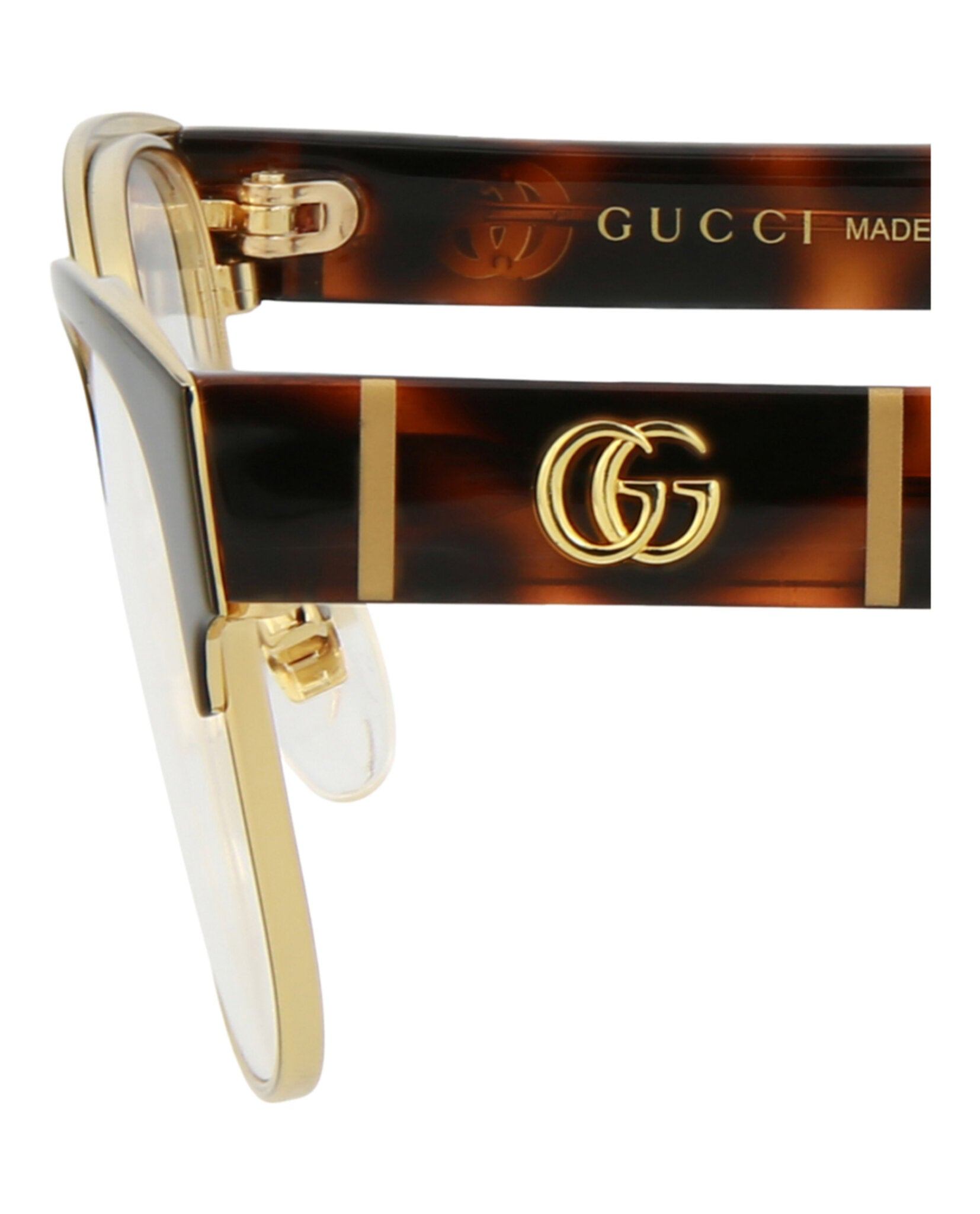 Gucci Gucci Womens Square/Rectangle Black Havana Transparent Fashion Designer Eyewear