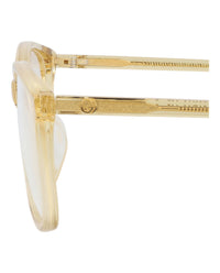 Gucci Gucci Womens Square/Rectangle Brown Brown Transparent Fashion Designer Eyewear