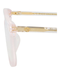 Gucci Gucci Womens Square/Rectangle Pink Pink Transparent Fashion Designer Eyewear
