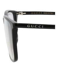 Gucci Gucci Mens Square/Rectangle Black Black Transparent Fashion Designer Eyewear