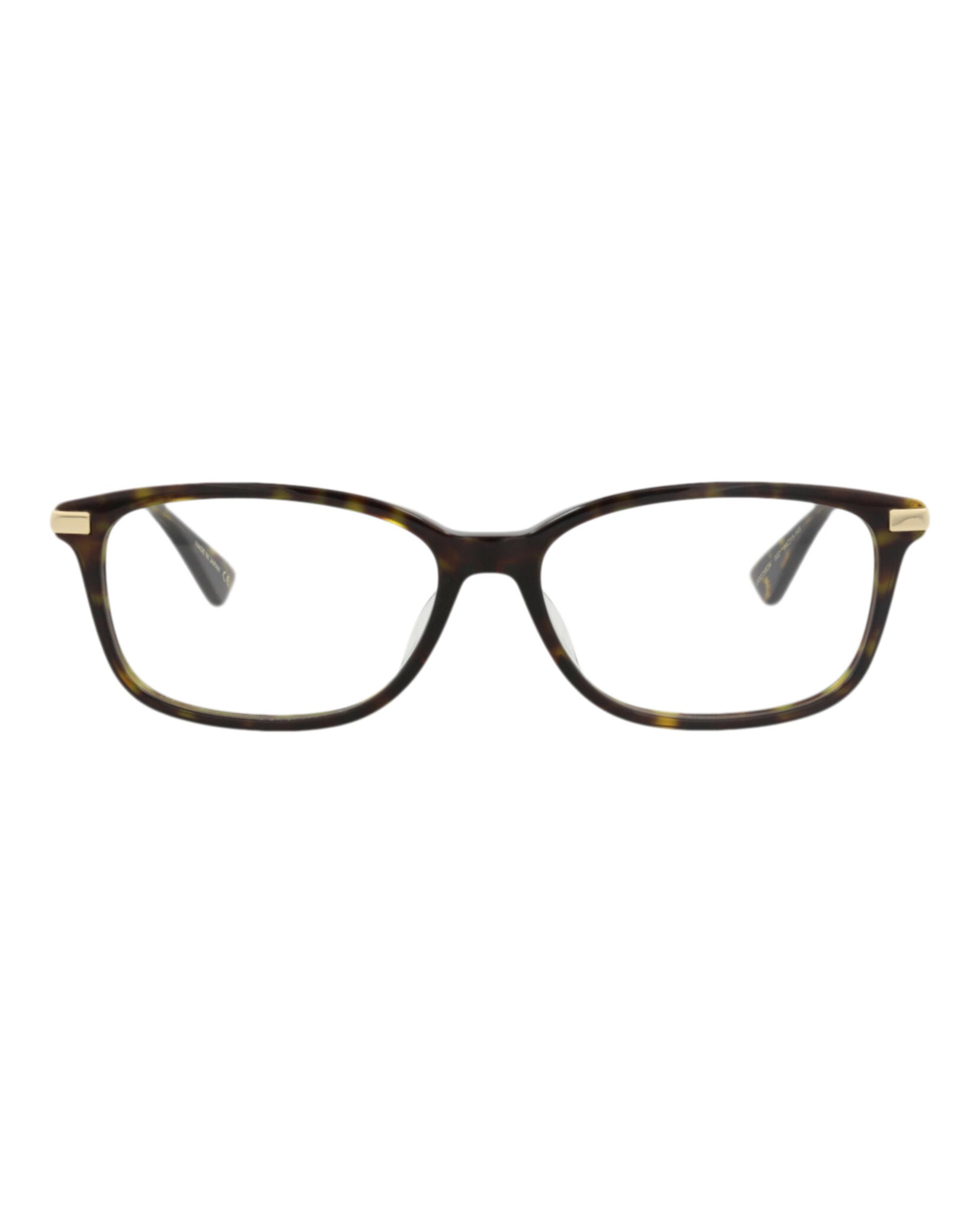 Gucci Gucci Womens Square/Rectangle Havana Gold Transparent Fashion Designer Eyewear