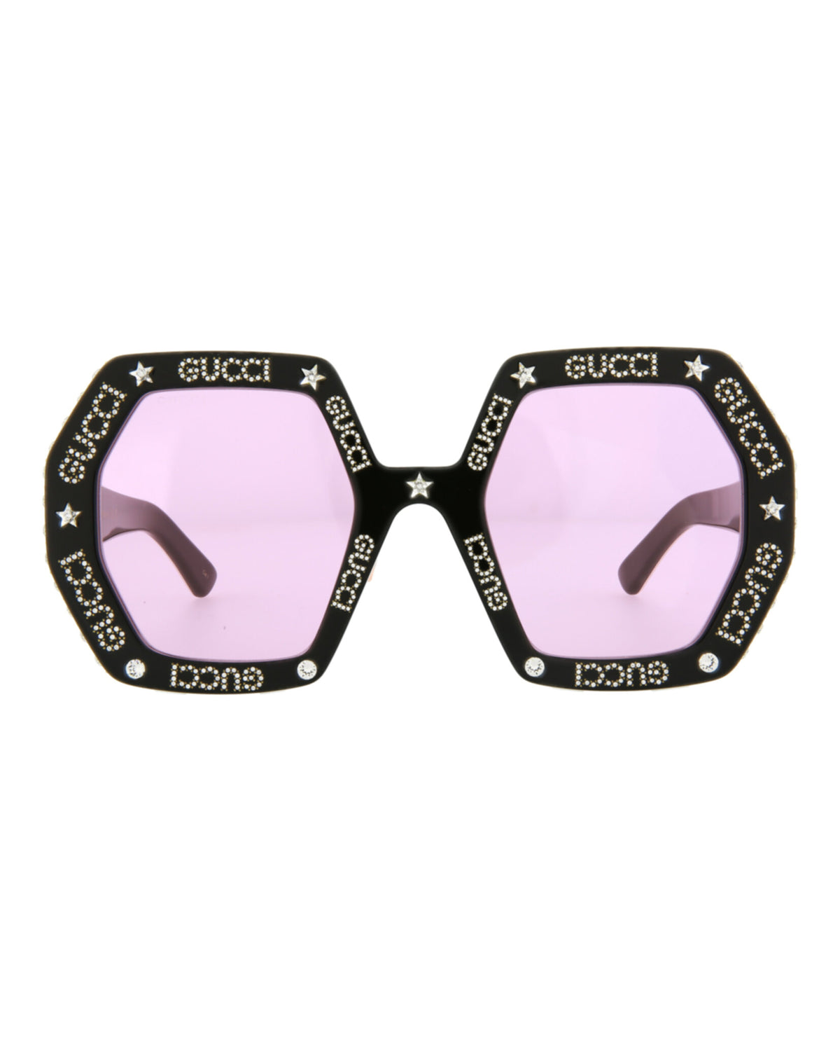 Gucci Womens Square/Rectangle Black Ivory Pink Fashion Designer Eyewear