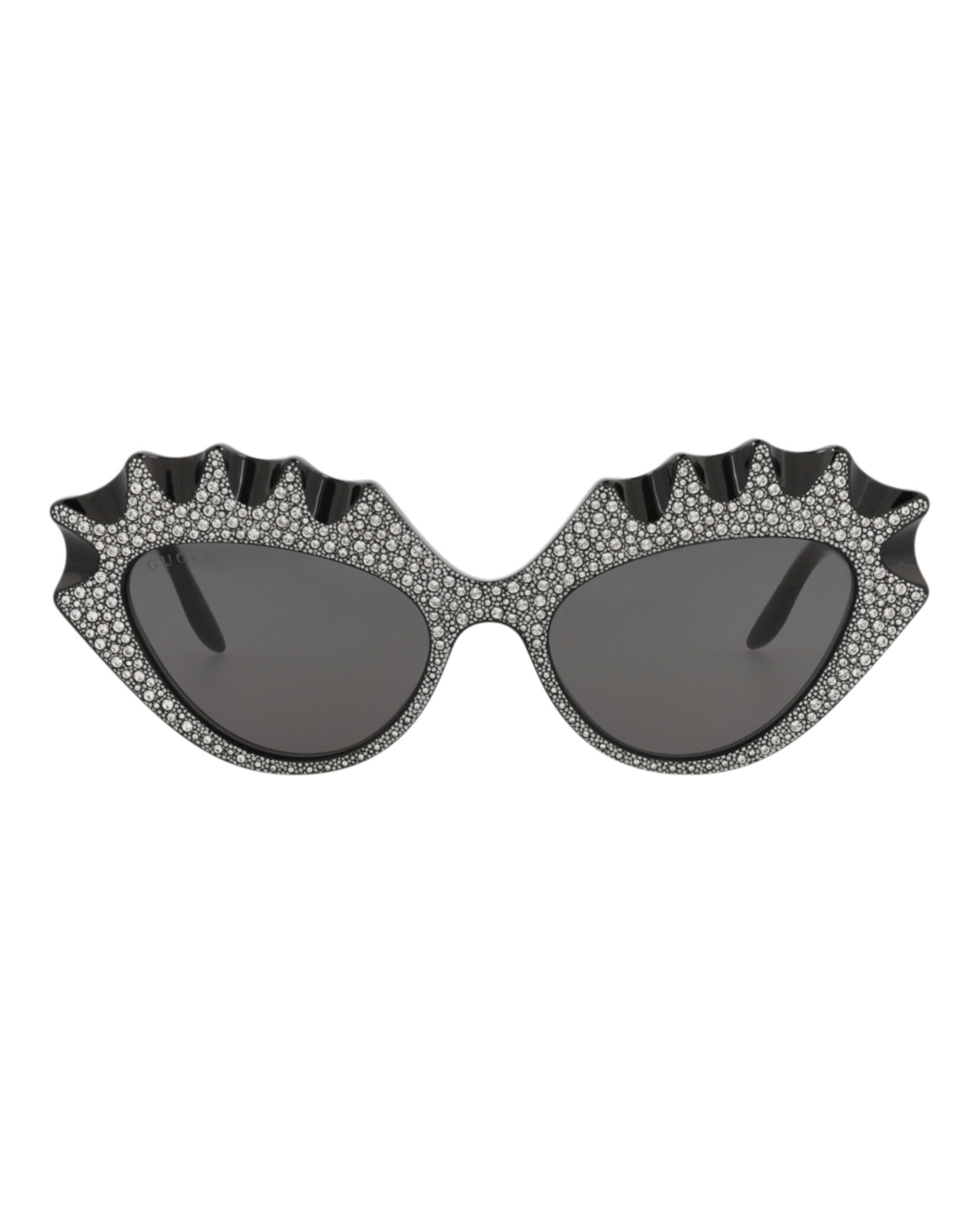 Gucci Womens Cat Eye Black Black Grey Fashion Designer Eyewear