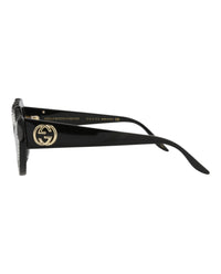 Gucci Womens Cat Eye Black Black Grey Fashion Designer Eyewear