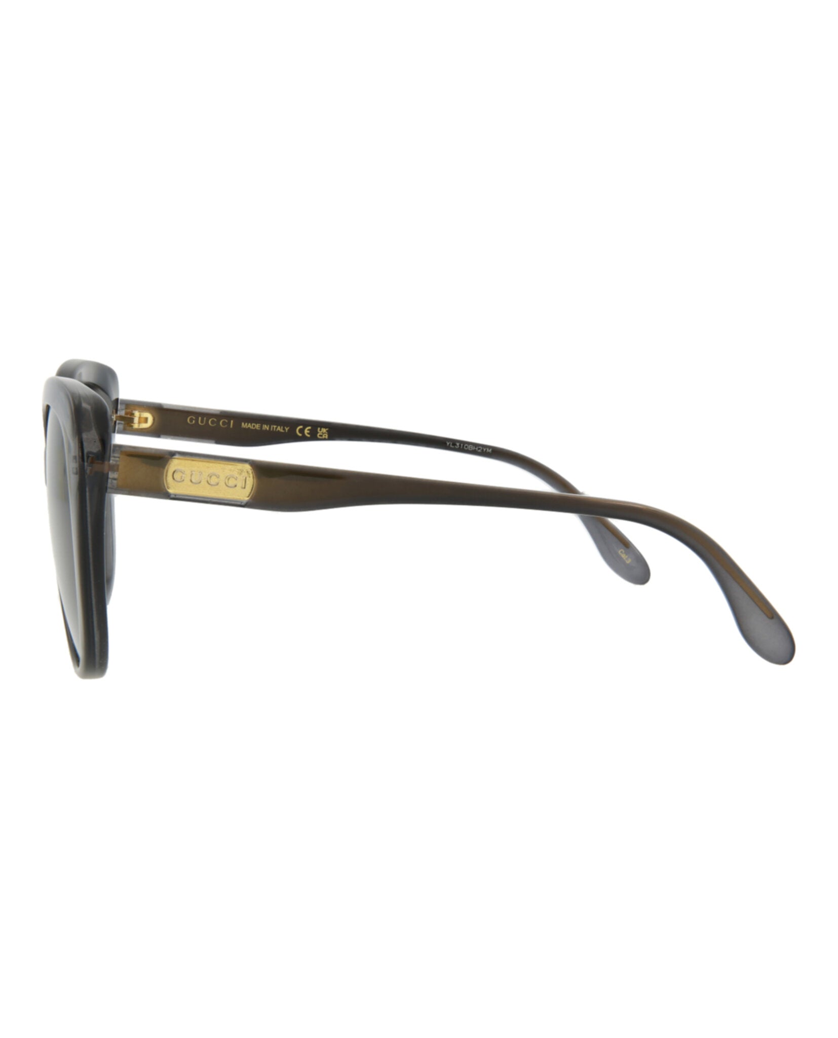 Gucci Womens Cat Eye Grey Grey Grey Fashion Designer Eyewear