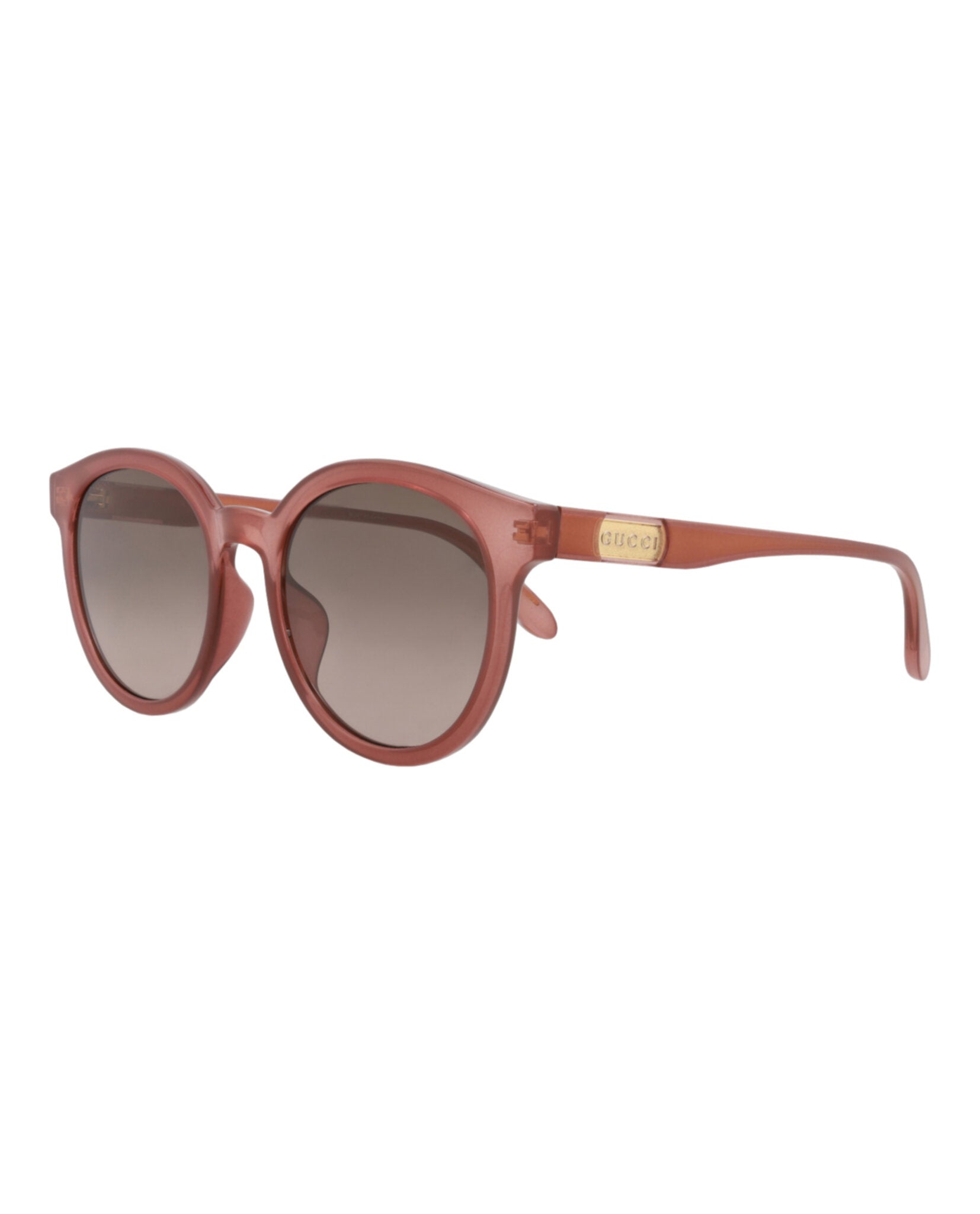 Gucci Gucci Womens Round/Oval Pink Pink Brown Fashion Designer Eyewear