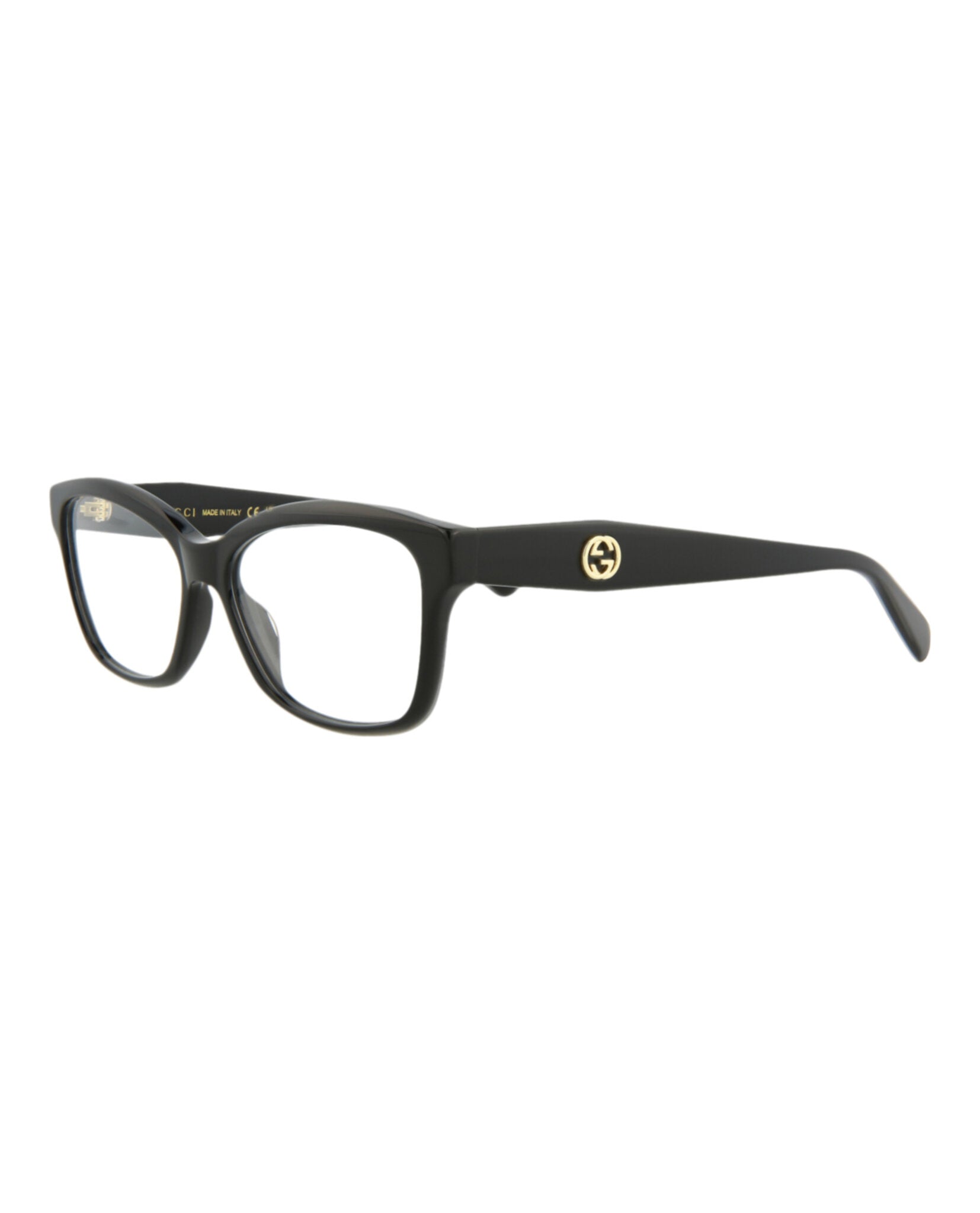 Gucci Gucci Womens Square/Rectangle Black Black Transparent Fashion Designer Eyewear