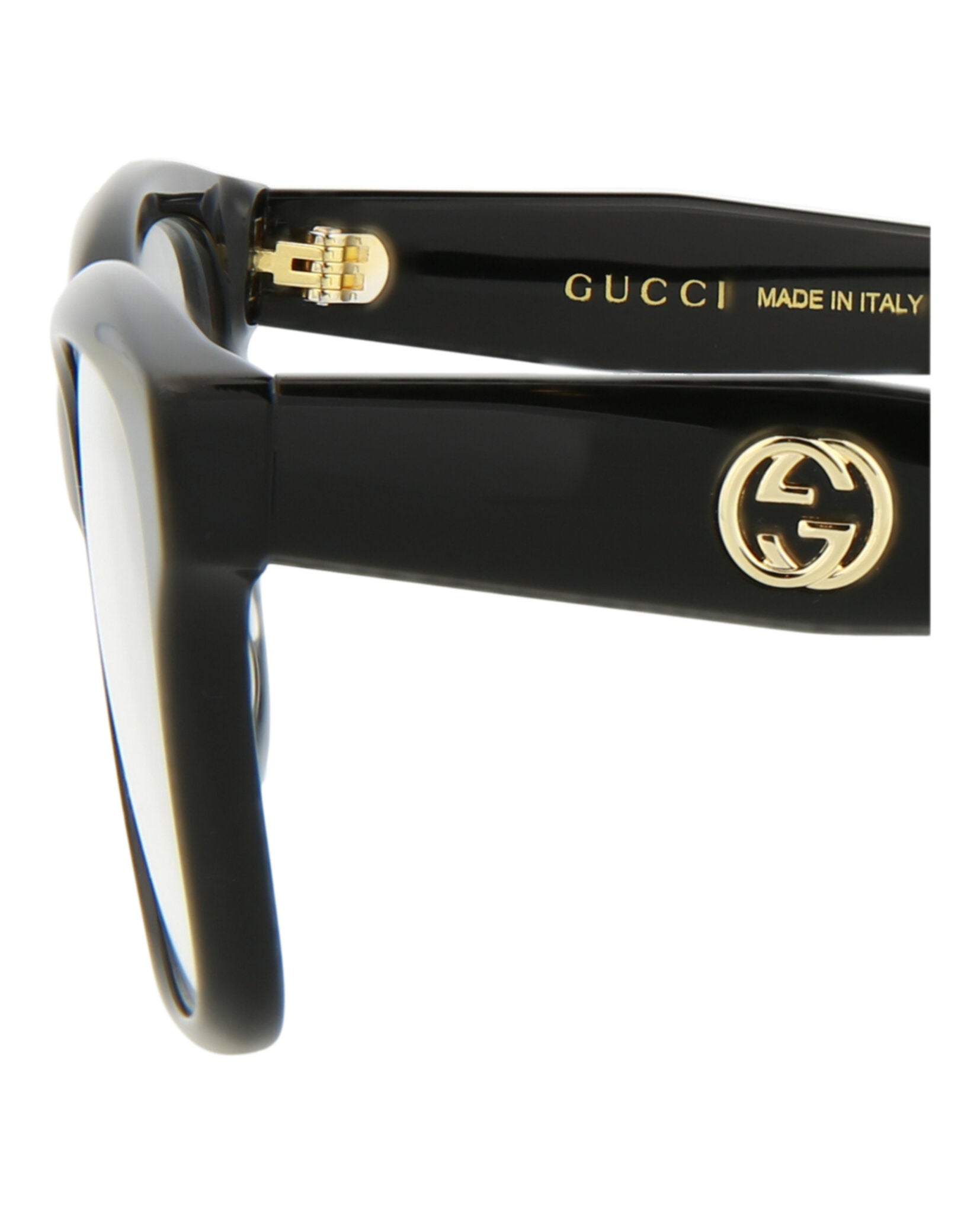 Gucci Gucci Womens Square/Rectangle Black Black Transparent Fashion Designer Eyewear