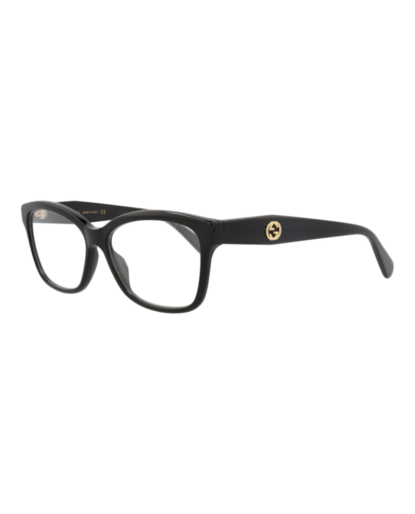 Gucci Gucci Womens Square/Rectangle Black Black Transparent Fashion Designer Eyewear