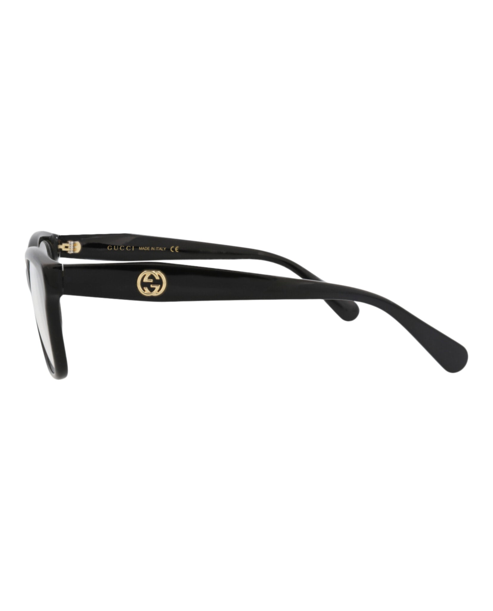 Gucci Gucci Womens Square/Rectangle Black Black Transparent Fashion Designer Eyewear