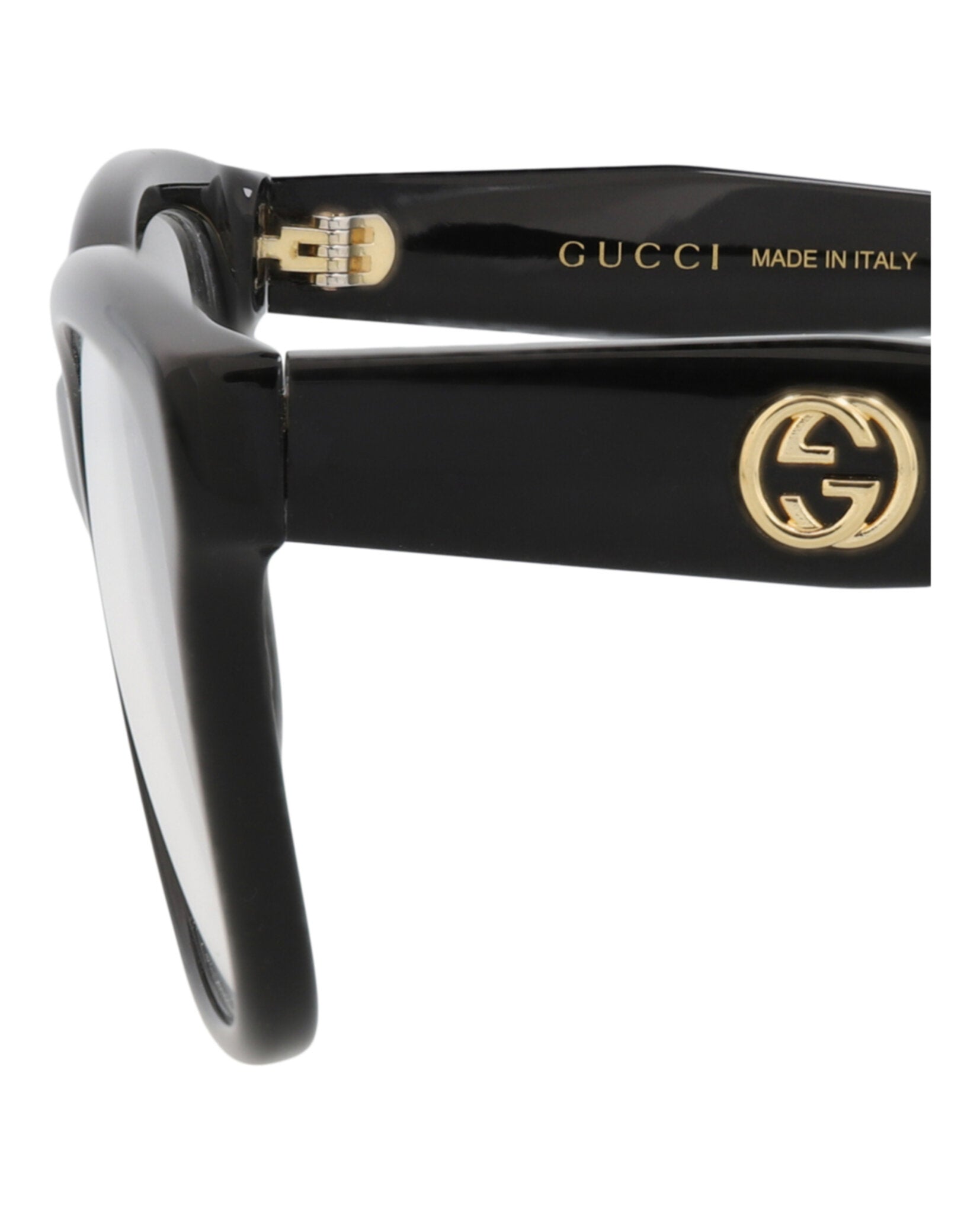 Gucci Gucci Womens Square/Rectangle Black Black Transparent Fashion Designer Eyewear
