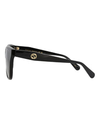Gucci Gucci Womens Square/Rectangle Black Black Grey Fashion Designer Eyewear