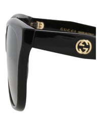 Gucci Gucci Womens Square/Rectangle Black Black Grey Fashion Designer Eyewear