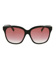 Gucci Womens Square/Rectangle Black Black Red Fashion Designer Eyewear