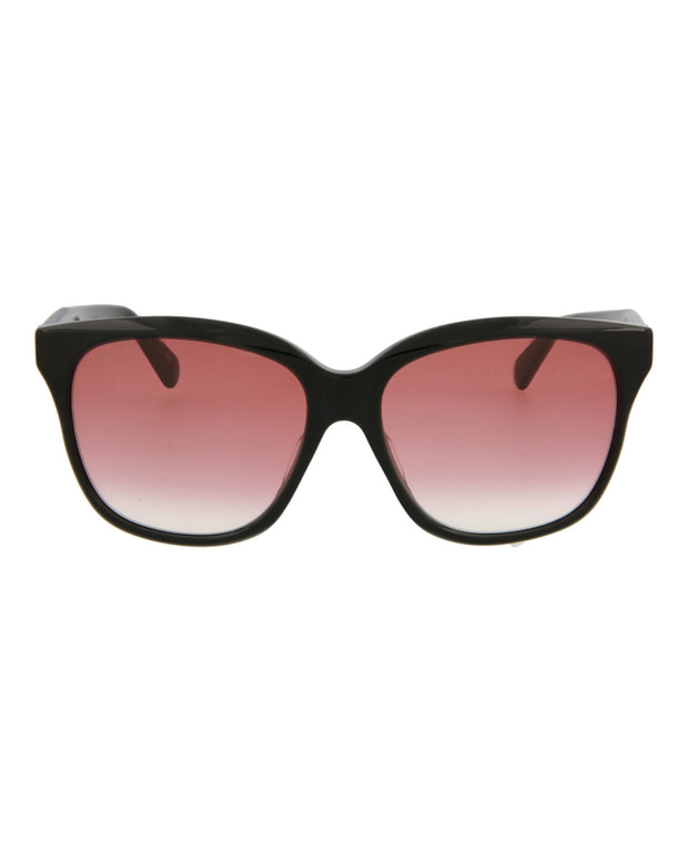 Gucci Womens Square/Rectangle Black Black Red Fashion Designer Eyewear