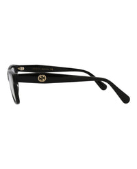 Gucci Gucci Womens Cat Eye Black Black Transparent Fashion Designer Eyewear
