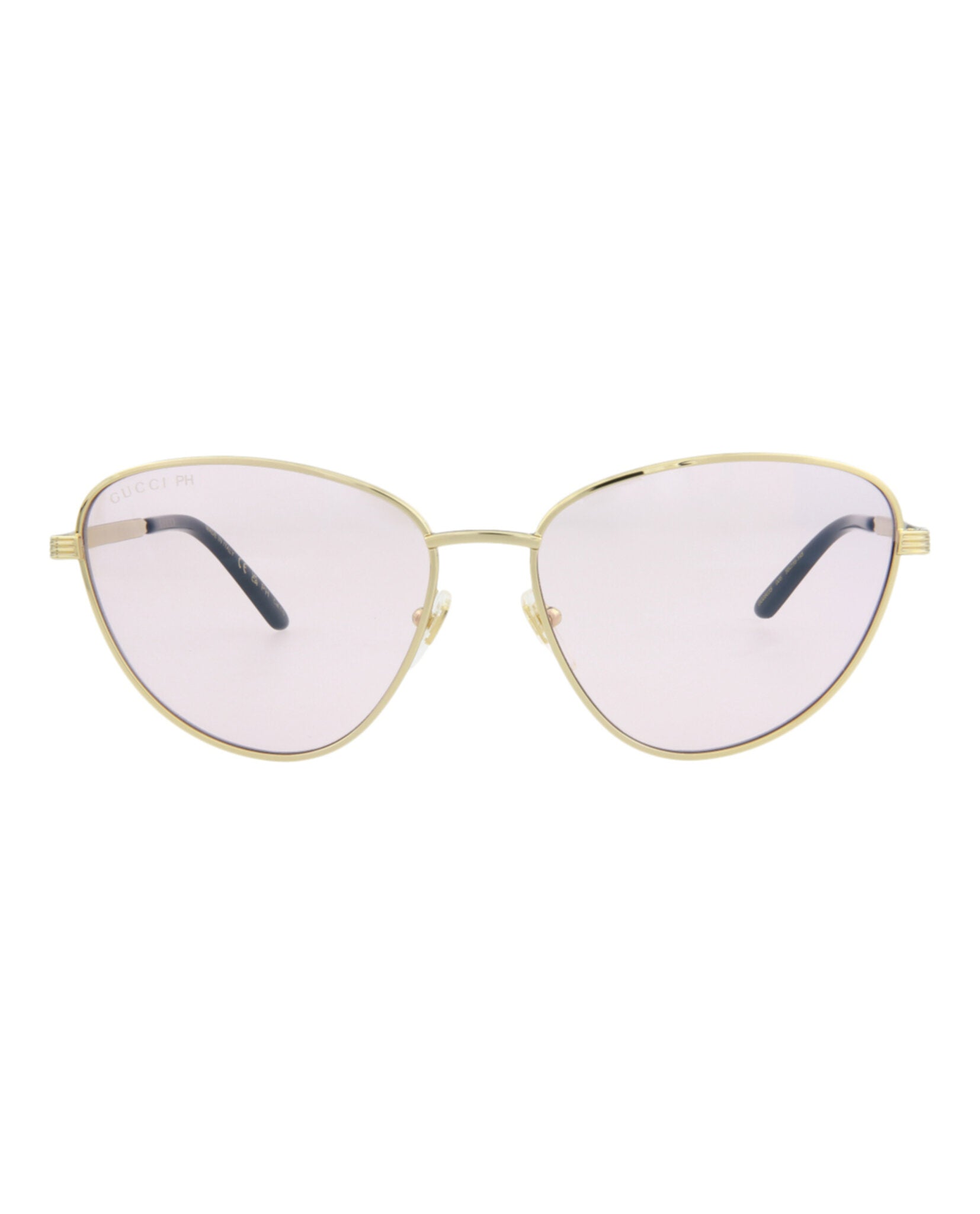 Gucci Gucci Womens Cat Eye Gold Gold Pink Fashion Designer Eyewear