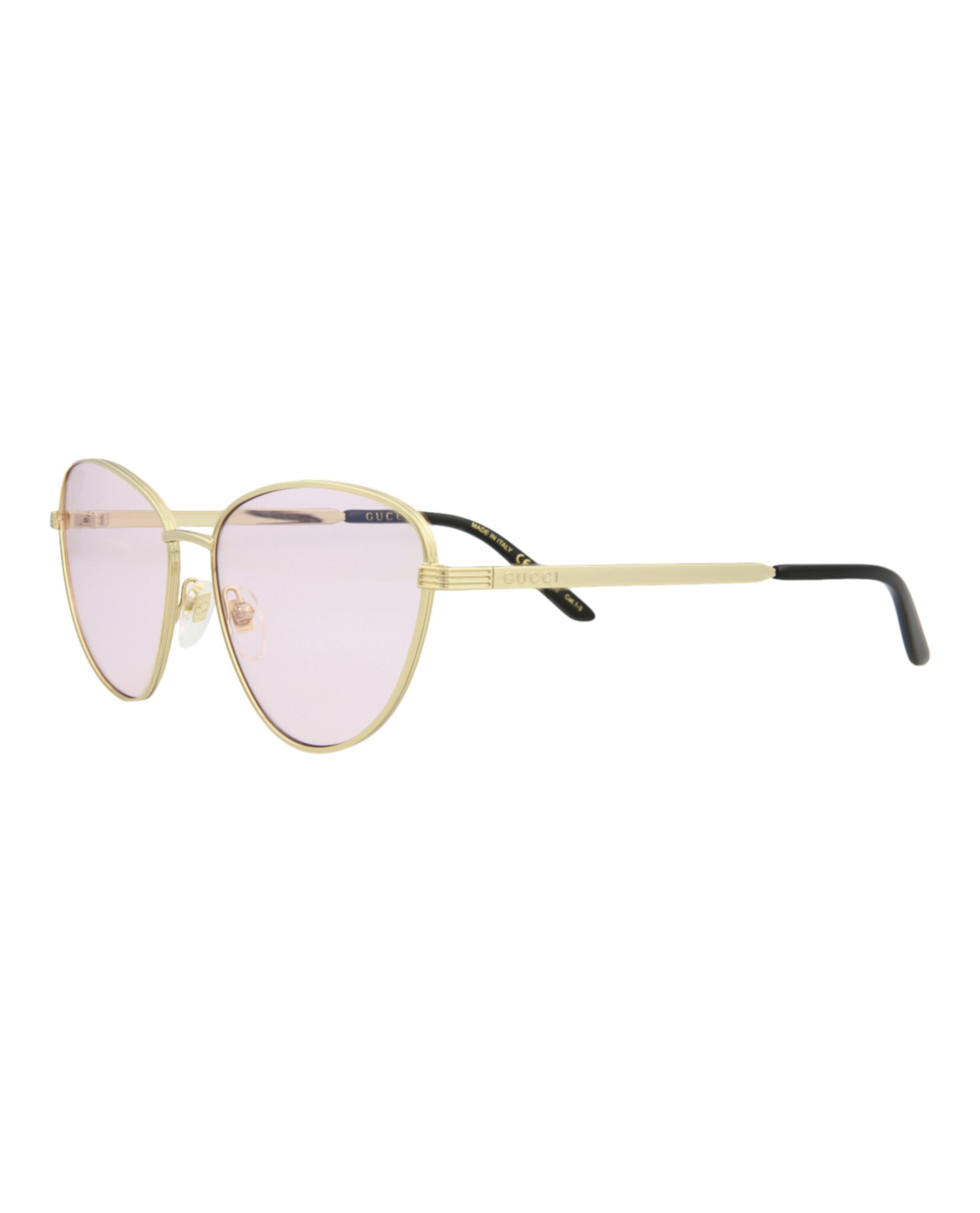 Gucci Gucci Womens Cat Eye Gold Gold Pink Fashion Designer Eyewear