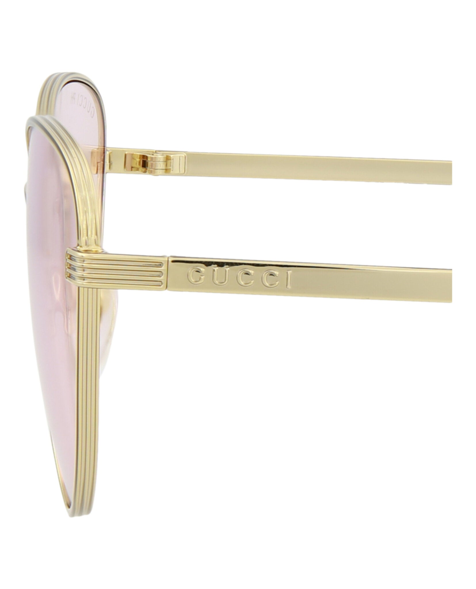 Gucci Gucci Womens Cat Eye Gold Gold Pink Fashion Designer Eyewear