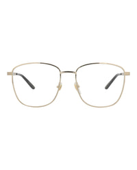 Gucci Gucci Womens Square/Rectangle Gold Ivory Transparent Fashion Designer Eyewear