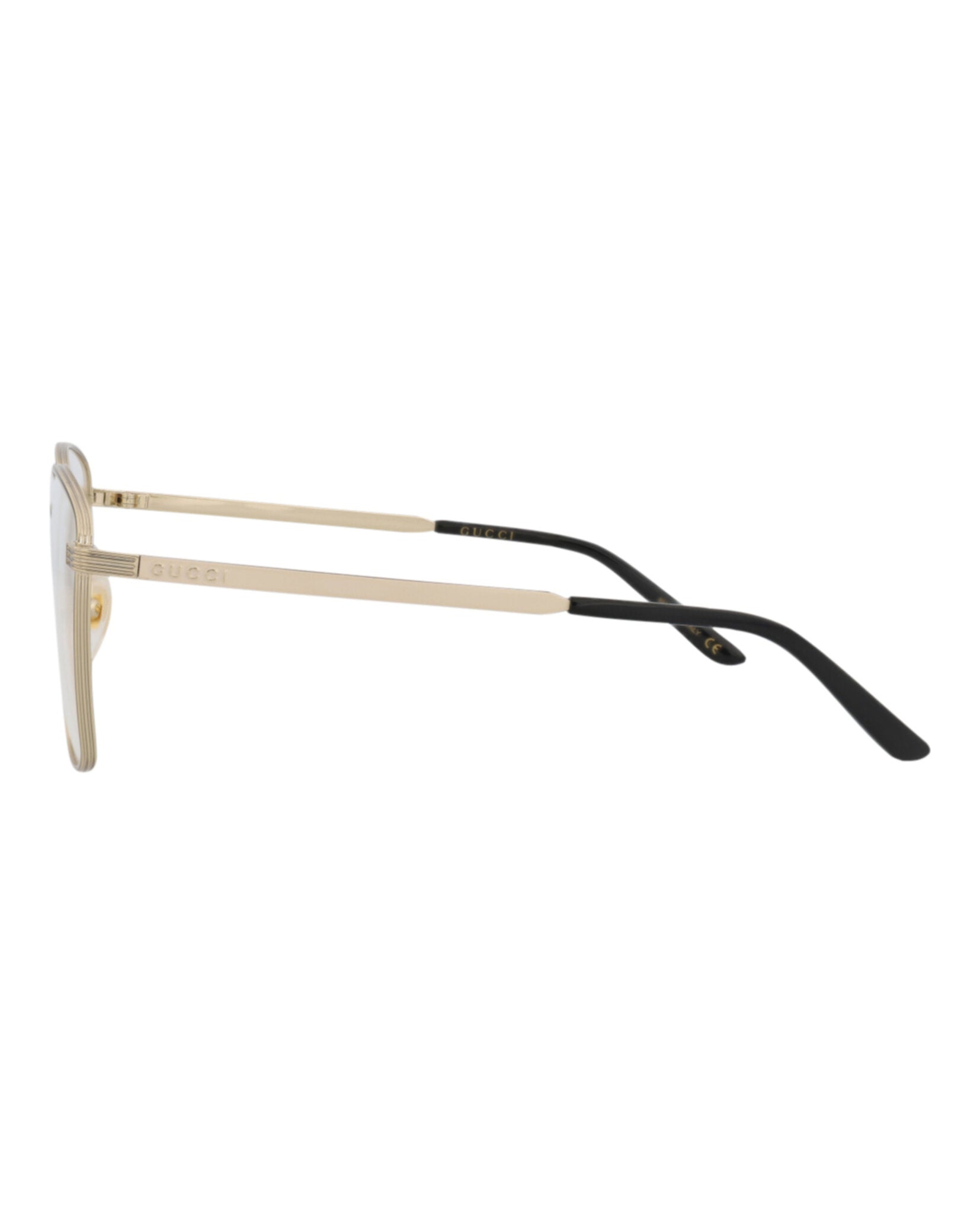 Gucci Gucci Womens Square/Rectangle Gold Ivory Transparent Fashion Designer Eyewear