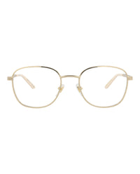 Gucci Womens Square/Rectangle Gold Gold Transparent Fashion Designer Eyewear