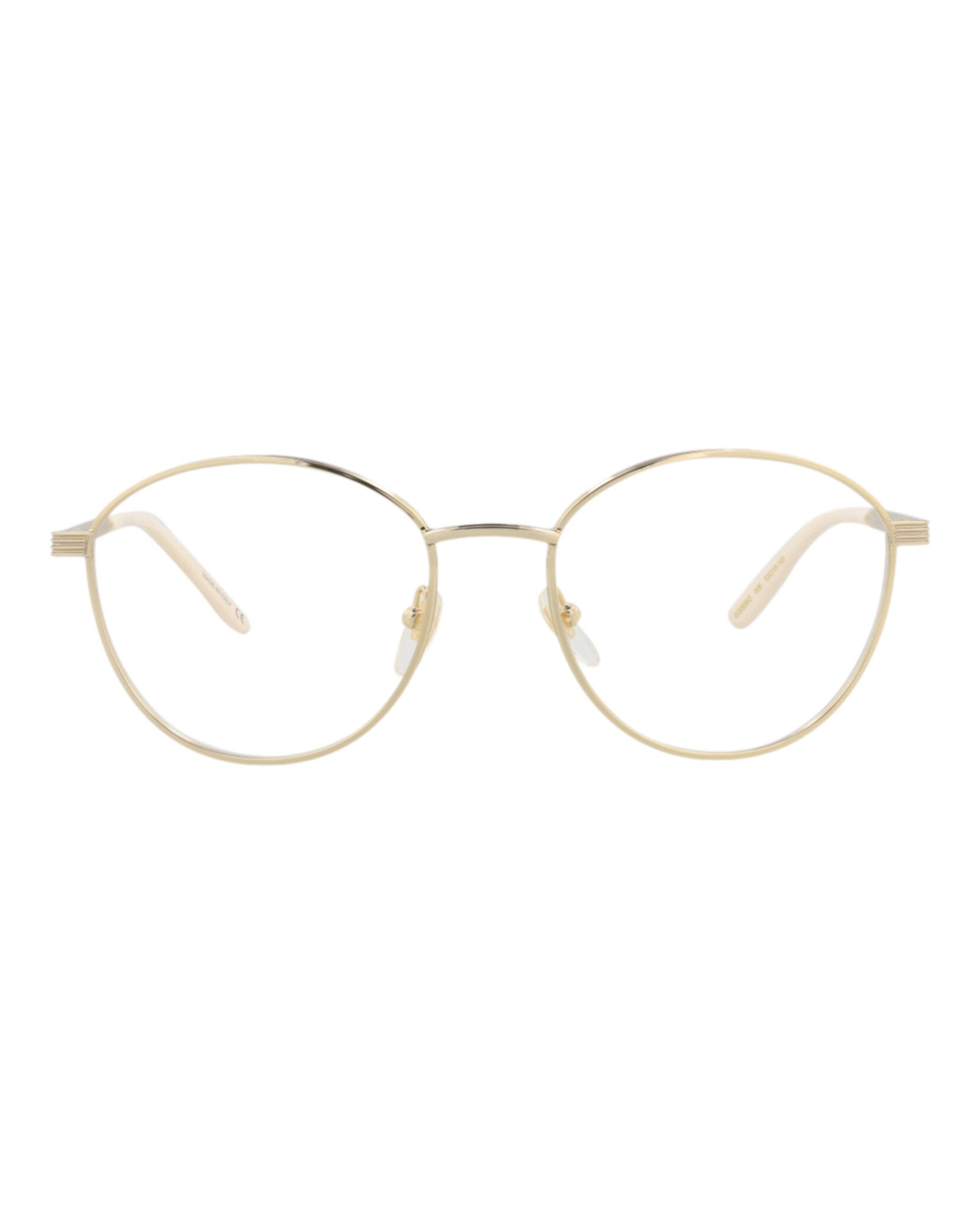 Gucci Gucci Womens Round/Oval Gold Gold Transparent Fashion Designer Eyewear