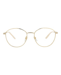 Gucci Gucci Womens Round/Oval Gold Gold Transparent Fashion Designer Eyewear