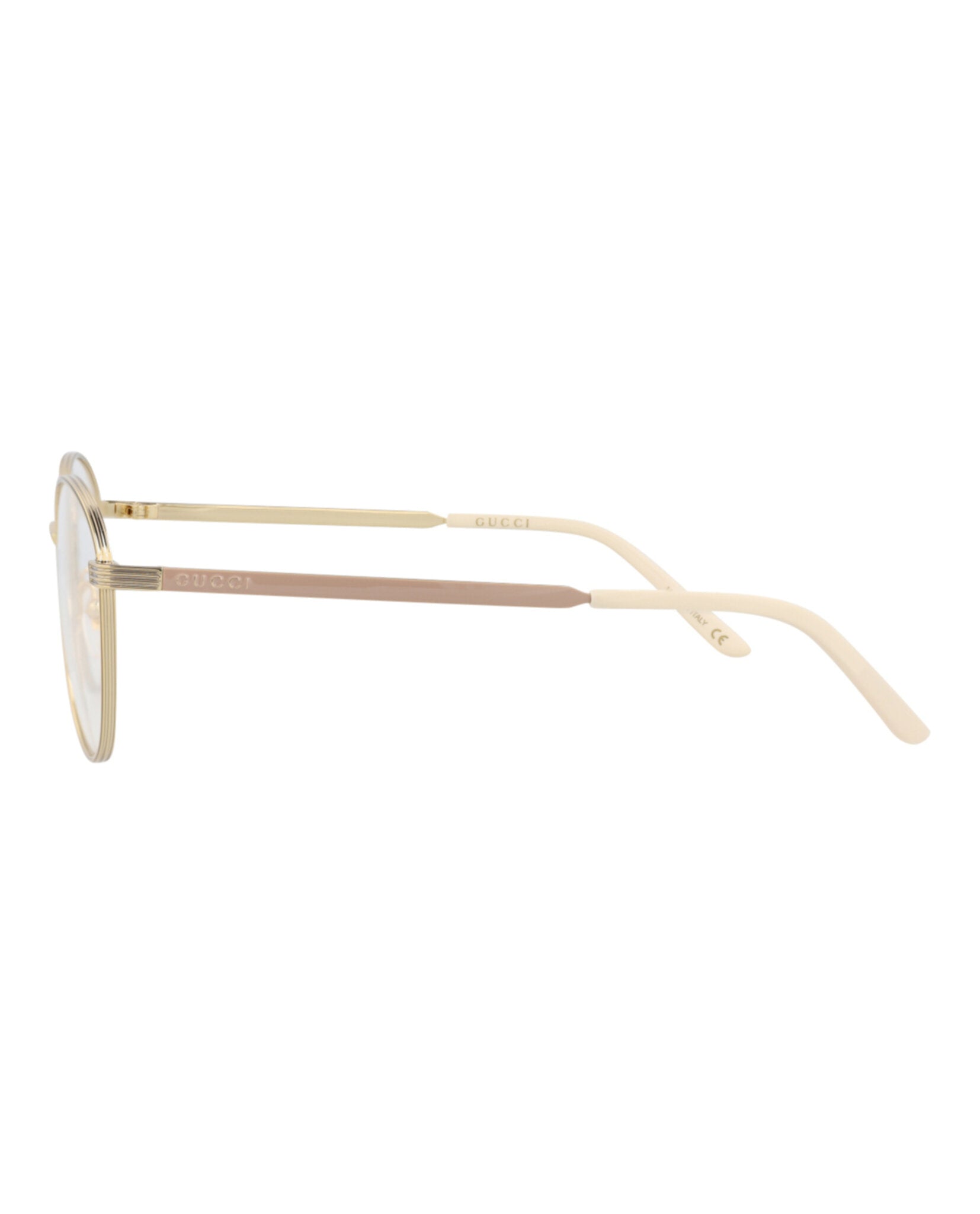 Gucci Gucci Womens Round/Oval Gold Gold Transparent Fashion Designer Eyewear
