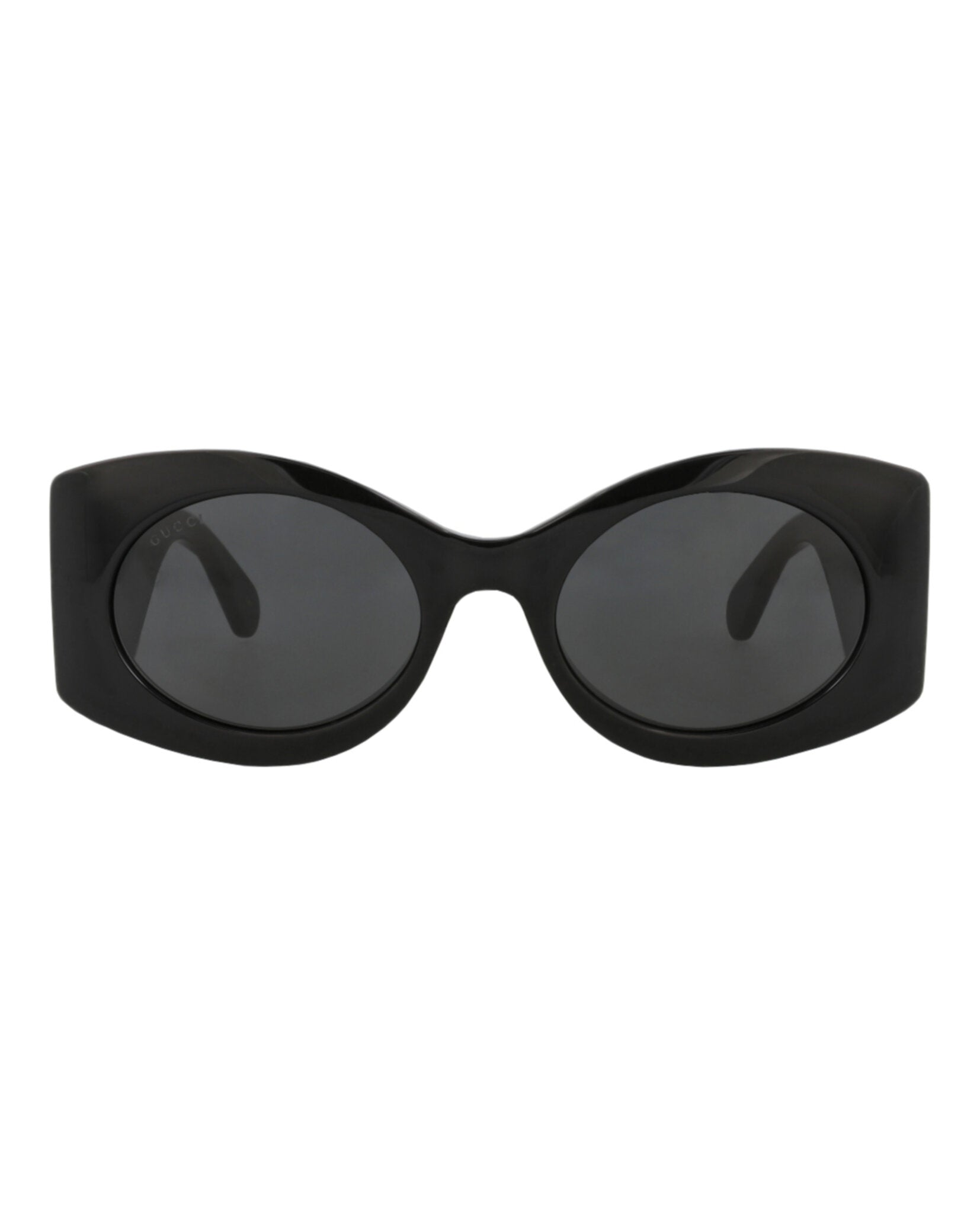Gucci Womens Square/Rectangle Black Black Grey Fashion Designer Eyewear