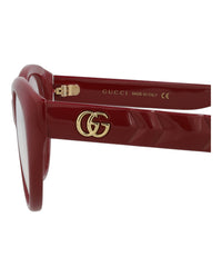 Gucci Womens Cat Eye Burgundy Burgundy Transparent Fashion Designer Eyewear