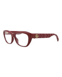 Gucci Gucci Womens Cat Eye Burgundy Burgundy Transparent Fashion Designer Eyewear