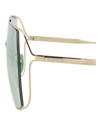 Gucci Gucci Womens Square/Rectangle Gold Gold Green Fashion Designer Eyewear