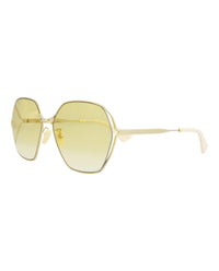 Gucci Womens Round/Oval Gold Gold Yellow Fashion Designer Eyewear