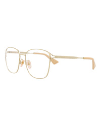 Gucci Gucci Womens Square/Rectangle Gold Gold Transparent Fashion Designer Eyewear