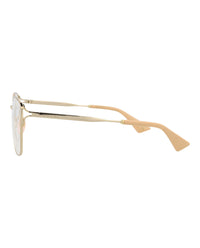 Gucci Gucci Womens Square/Rectangle Gold Gold Transparent Fashion Designer Eyewear